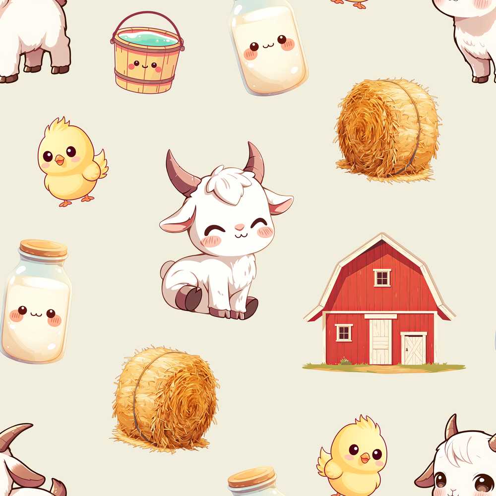 Cute Baby Goat Barn Hay Milk Chick Farm Cream