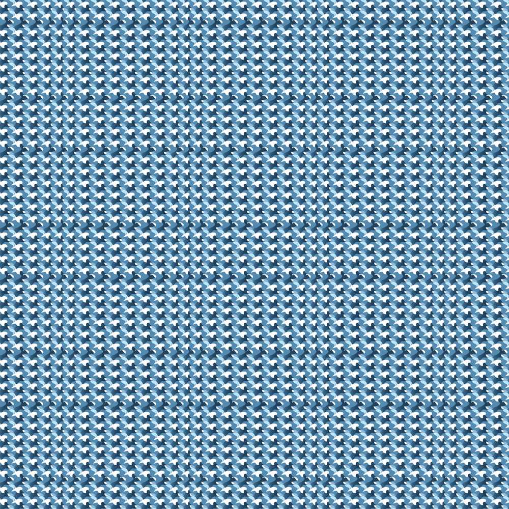 Blue White Mini Geometric Camouflage Repeat Pattern Decorative