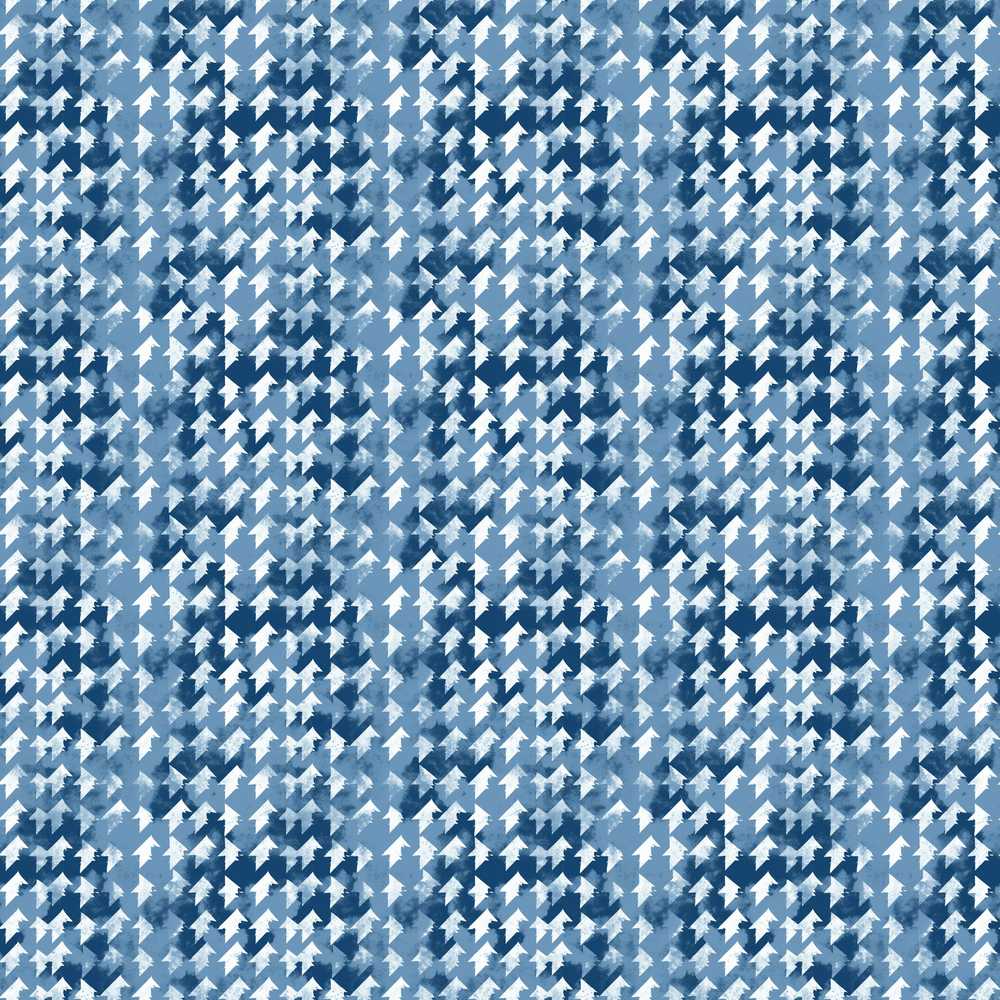 Blue Watercolor Pine Tree Forest Decorative Repeat Pattern