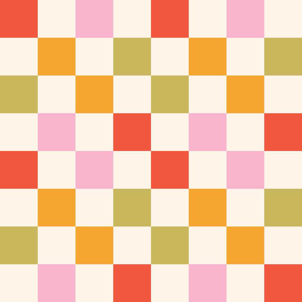 Vintage Pastel Checkerboard Squares Decorative Repeat Pattern Design