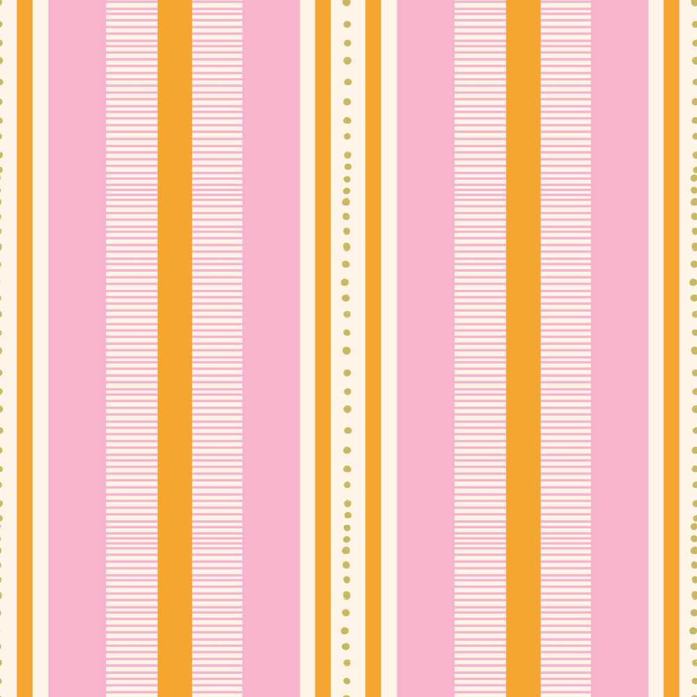 Modern Pink Stripe and Dot Abstract Art Texture