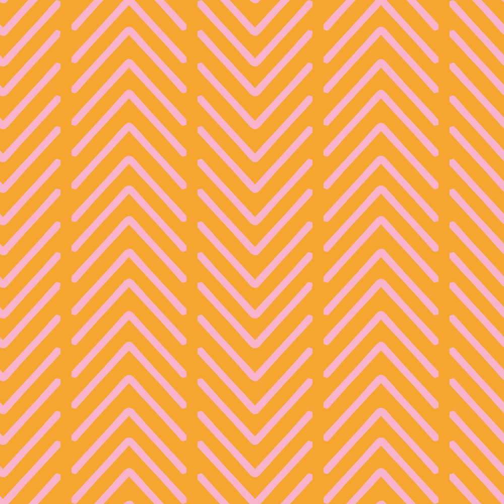 Pink Chevron Lines on Mustard Background Repeat Pattern