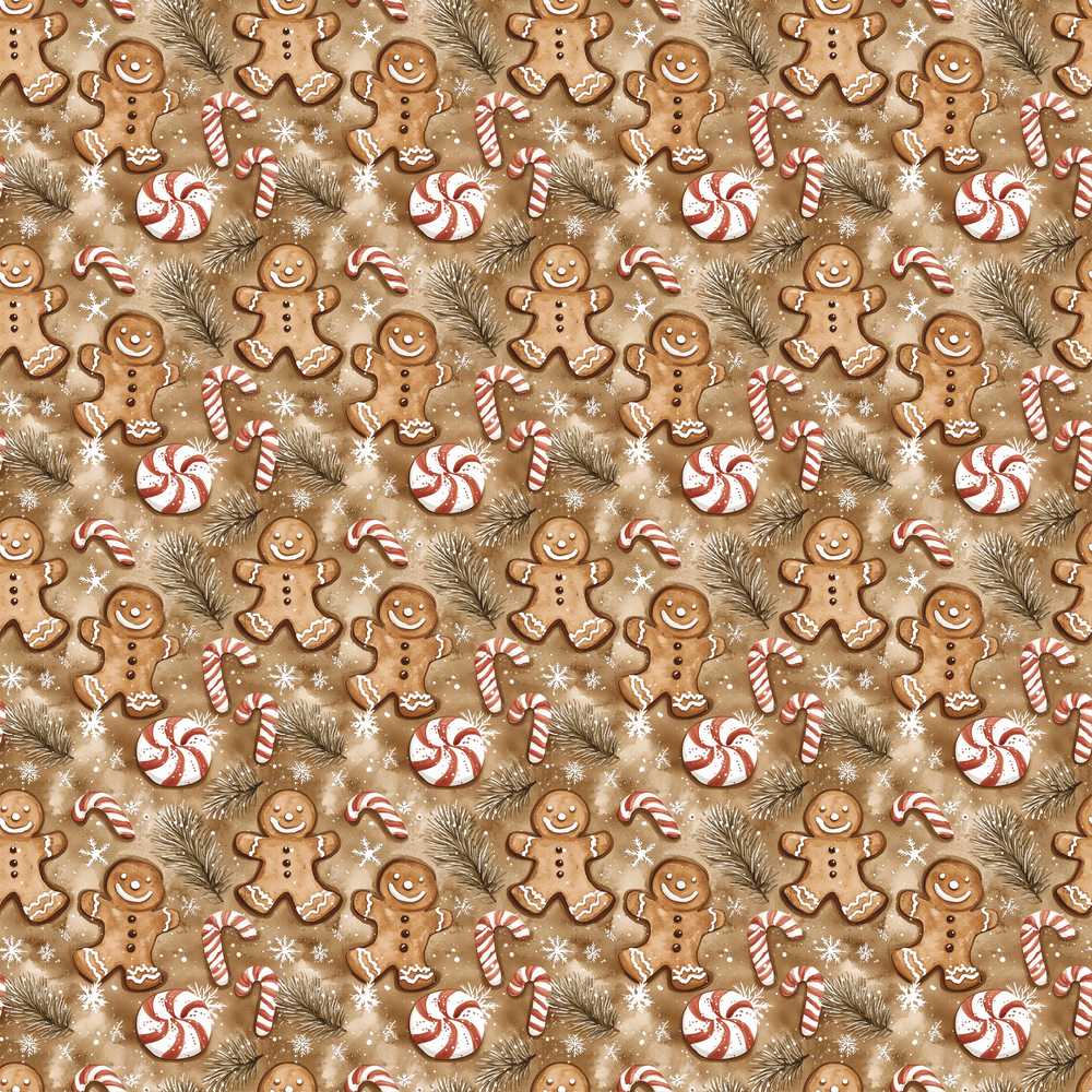 Christmas Gingerbread and Candy Cane Holiday Festive Seasonal