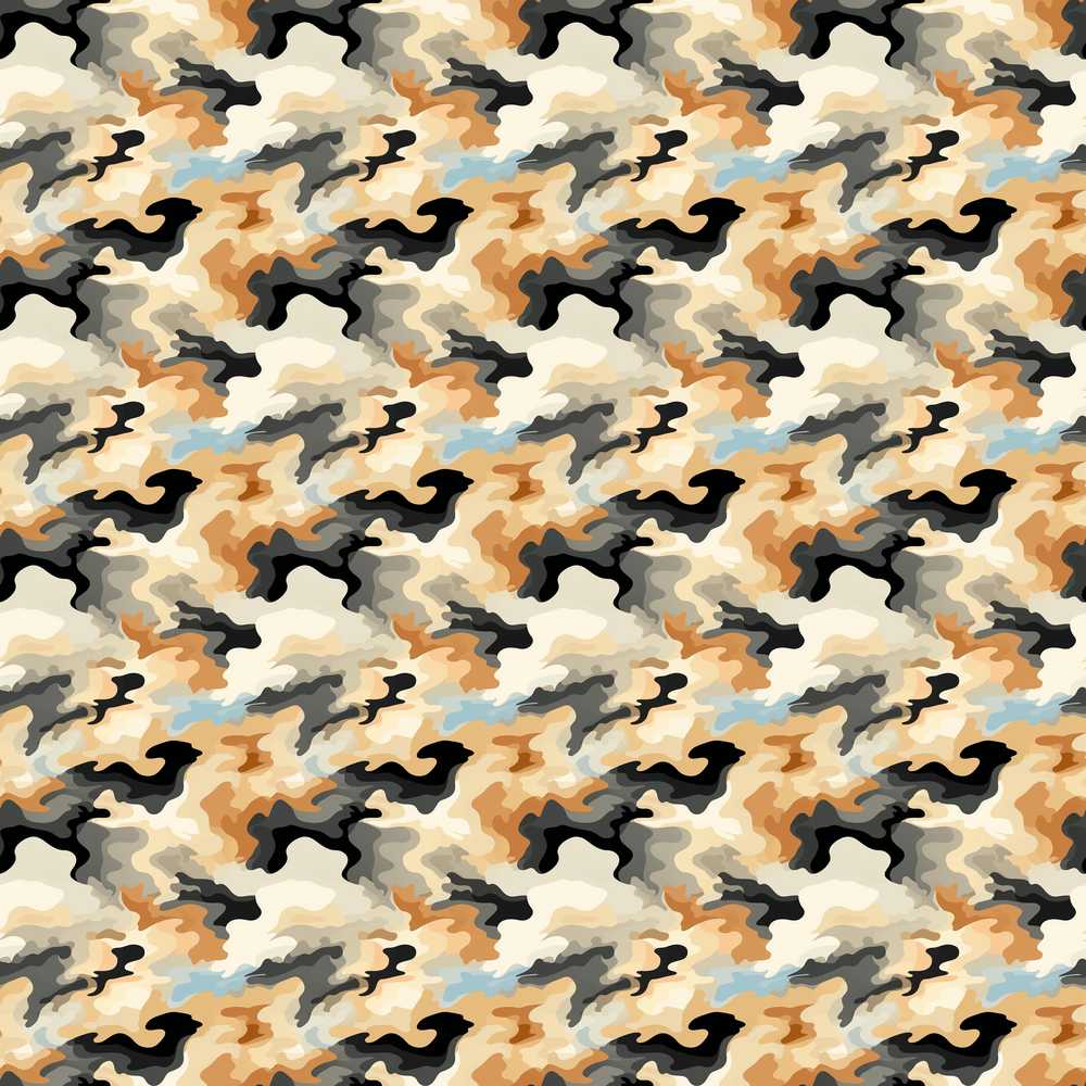 Neutral Desert Camouflage Abstract Art Texture Pattern Design