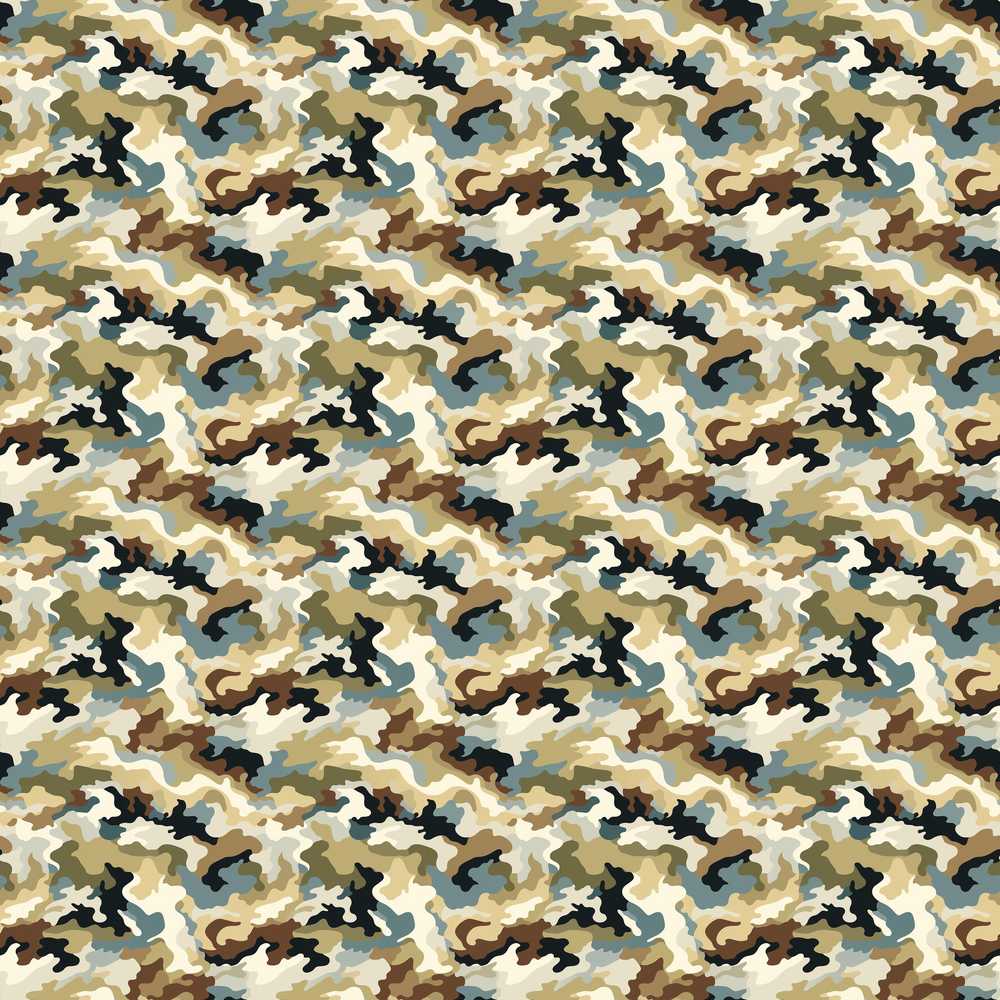 Classic Military Camouflage Green Brown Decorative Repeat Pattern