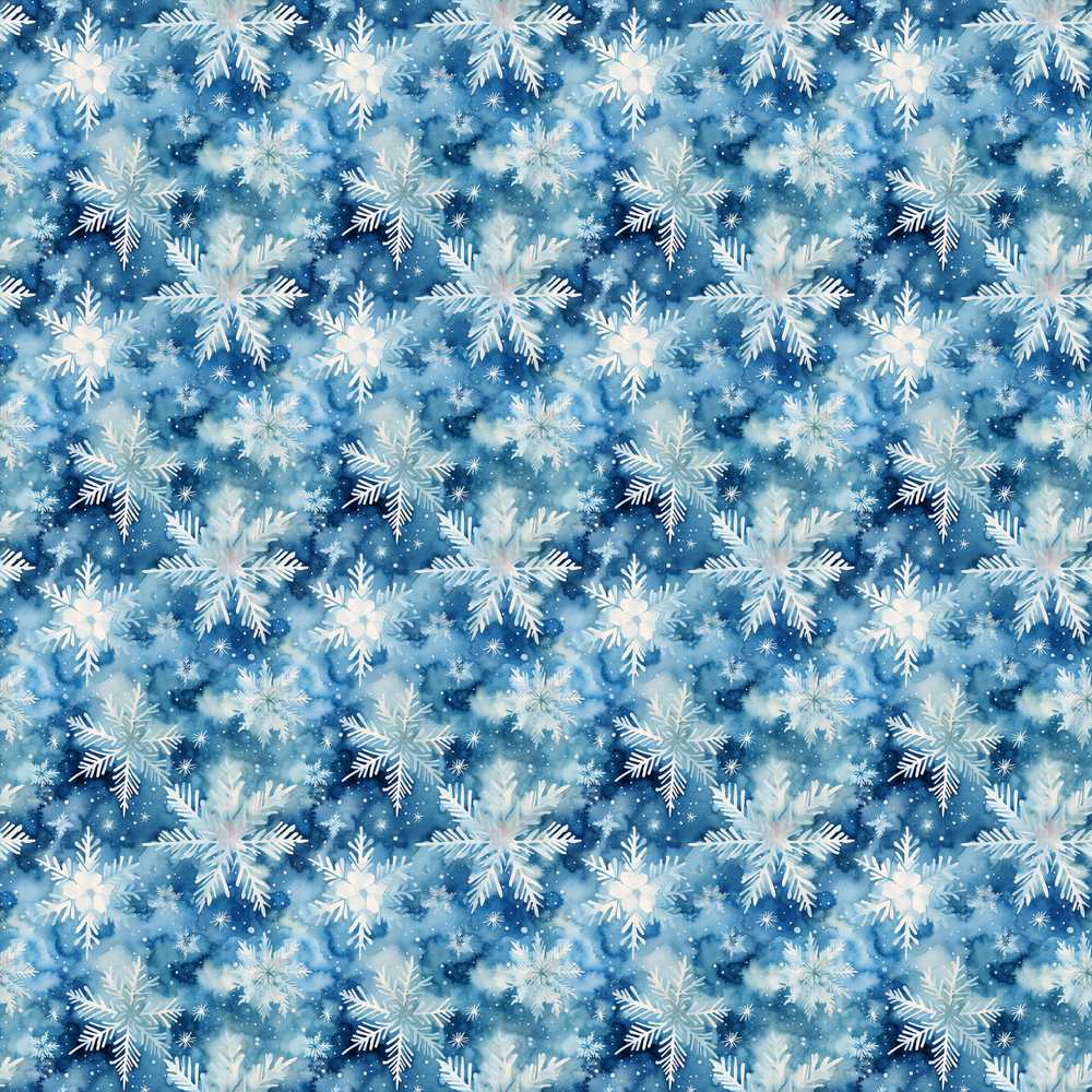 Snowflake Winter Blue Sky Festive Holiday Seasonal Pattern