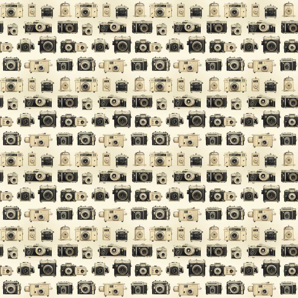 Vintage Camera Collection Photography Decorative Repeat Pattern Design