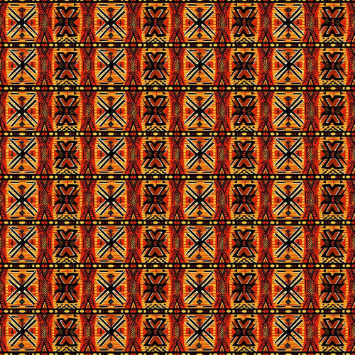 African Tribal Abstract Bold Red Pattern Art Texture