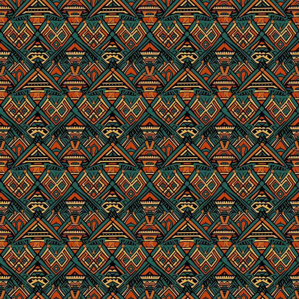African Tribal Abstract Shapes Pattern Art Texture Design