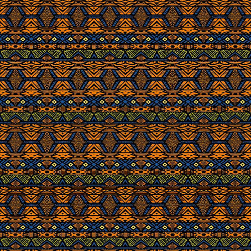 African Tribal Stripe Geometric Pattern Repeat Decorative Design