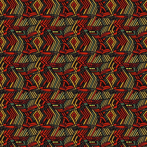 African Tribal Wavy Line Abstract Pattern Art Texture