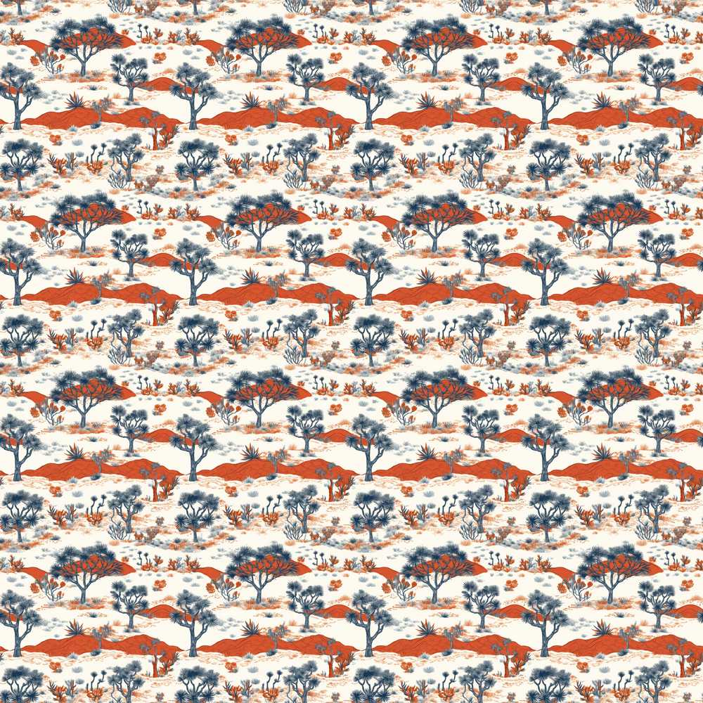 Desert Botanical Trees Scenic Pattern Wildflower Decorative