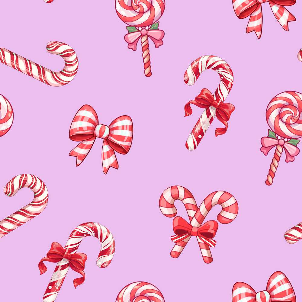 Cute Christmas Candy Cane Ribbon Bow Soft Purple