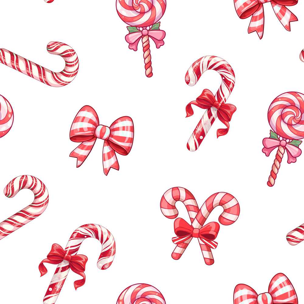 Cute Christmas Candy Cane Ribbon Bow Light Grey
