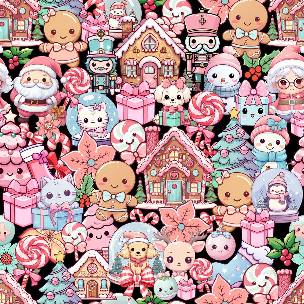 Cute Christmas Gingerbread Candy House Festive Holiday Seasonal