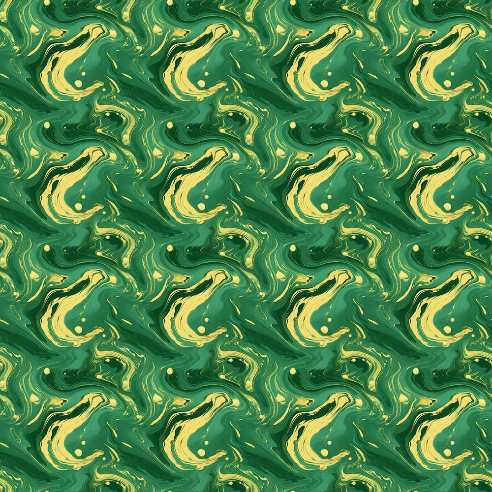 Green Yellow Fluid Marble Abstract Swirl Art Texture