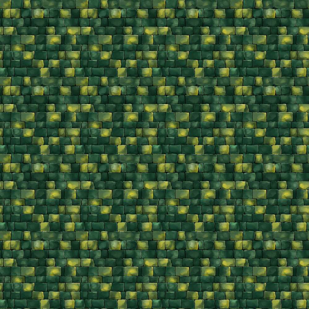 Green Square Tile Mosaic Abstract Art Texture Pattern