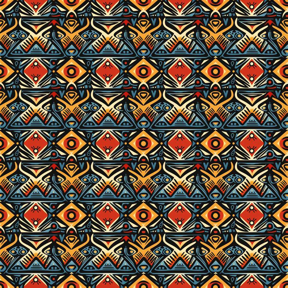 Abstract Tribal Geometric Shapes Art Texture Pattern Design