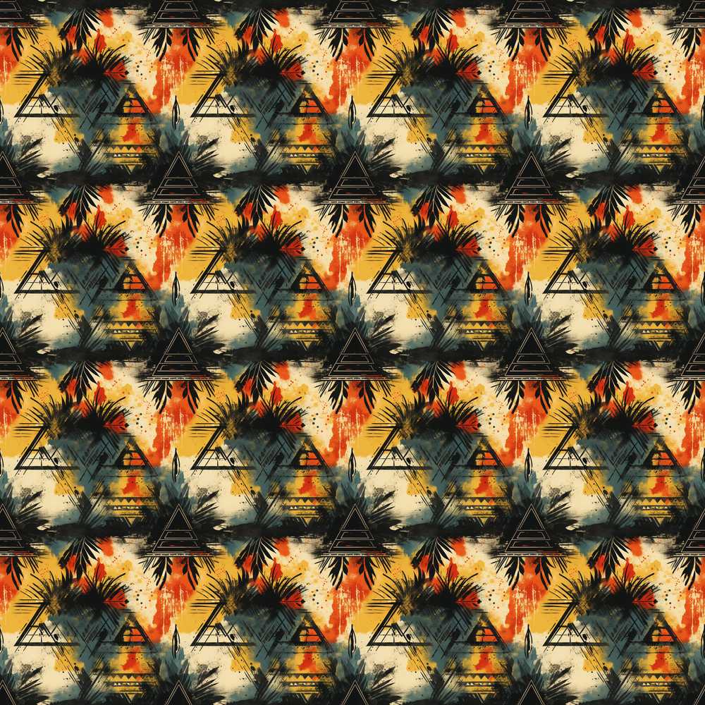 Grunge Tribal Abstract Brush Pattern Art Texture Design