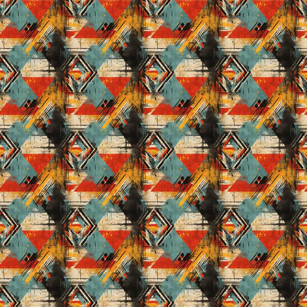 Modern Abstract Geometric Paint Texture Art Pattern Design