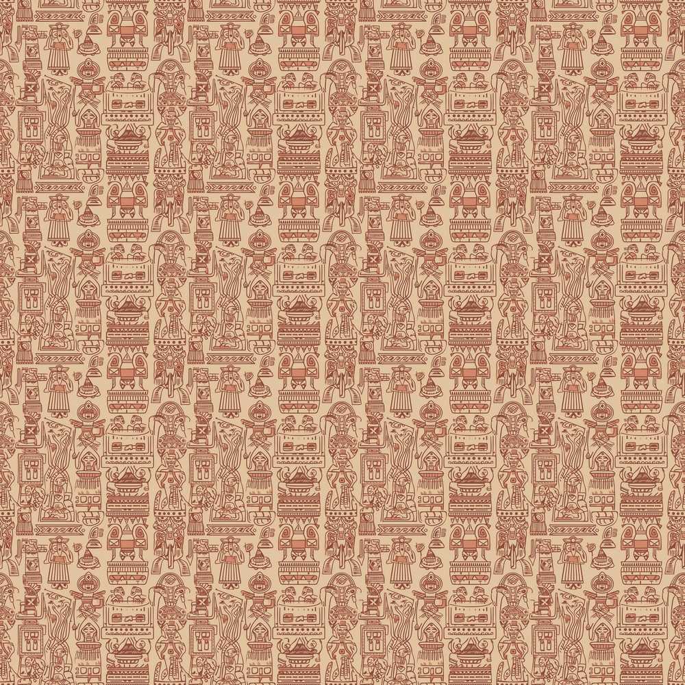 Ancient Egyptian Hieroglyphic Style Decorative Repeat Pattern Design