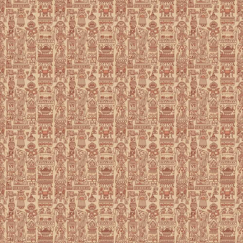 Ancient Egyptian Hieroglyphic Style Decorative Repeat Pattern Design