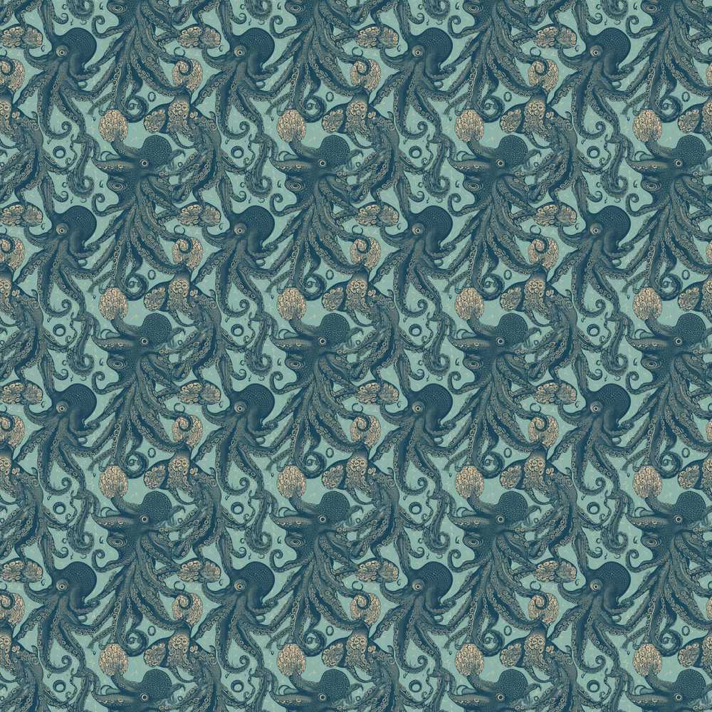 Vintage Octopus Ocean Detailed Marine Life Coastal Illustration