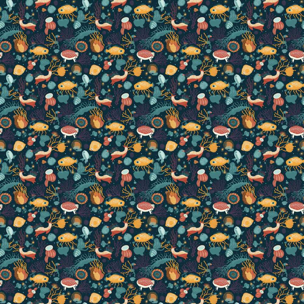 Cute Sea Creatures Jellyfish Fish Coral Ocean Coastal