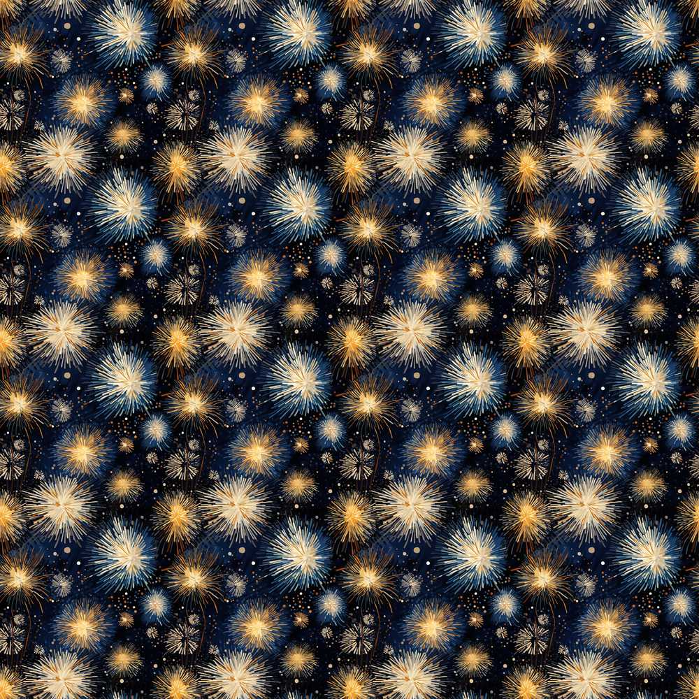 Golden Spark Fireworks Night Sky Elegant Celebration Decorative