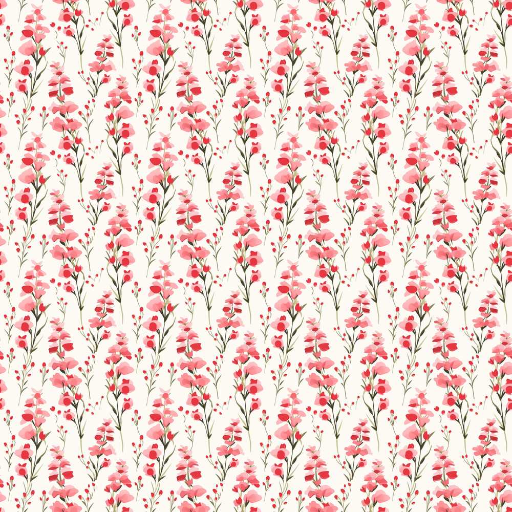 Delicate Pink Wildflower Botanical Elegant Floral Pattern