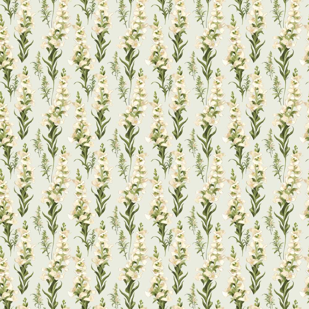 Cream White Floral Botanical Vertical Elegant Style Wildflower Pattern