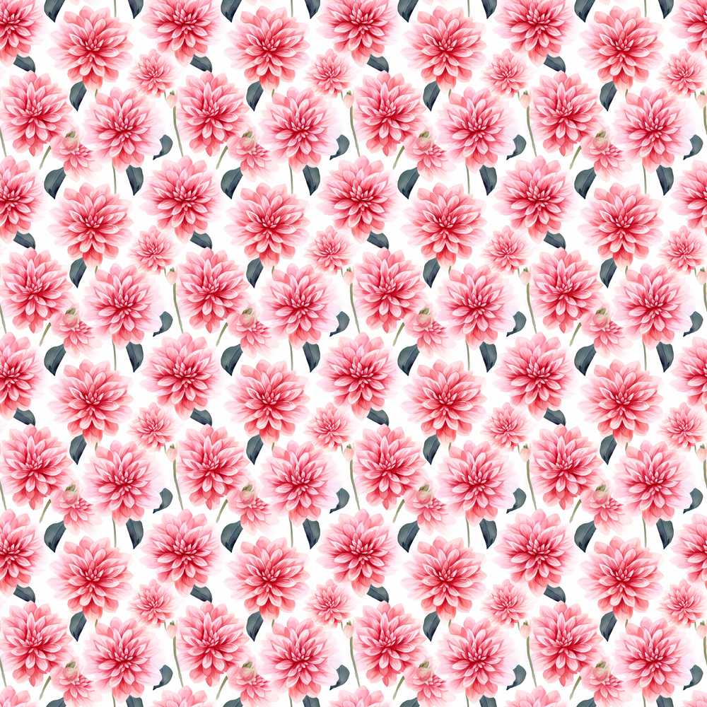 Soft Pink Dahlia Floral Elegant Bloom Wildflower Pattern Botanical