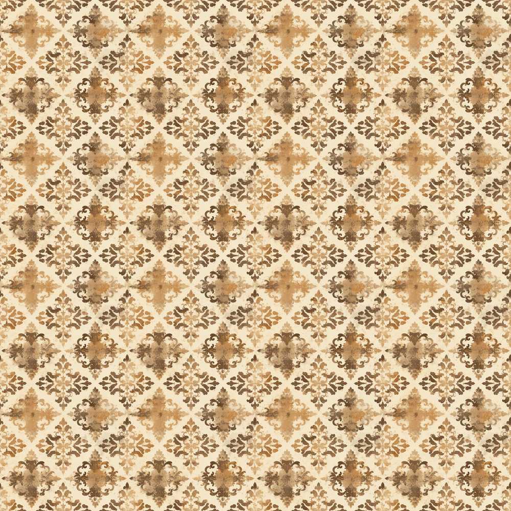 Classic Beige Damask Ornamental Pattern Vintage Style Decorative
