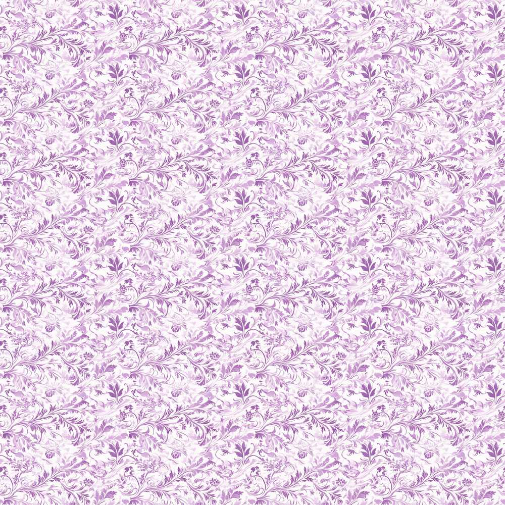 Light Lavender Vintage Floral Vine Pattern Soft Wildflower Botanical