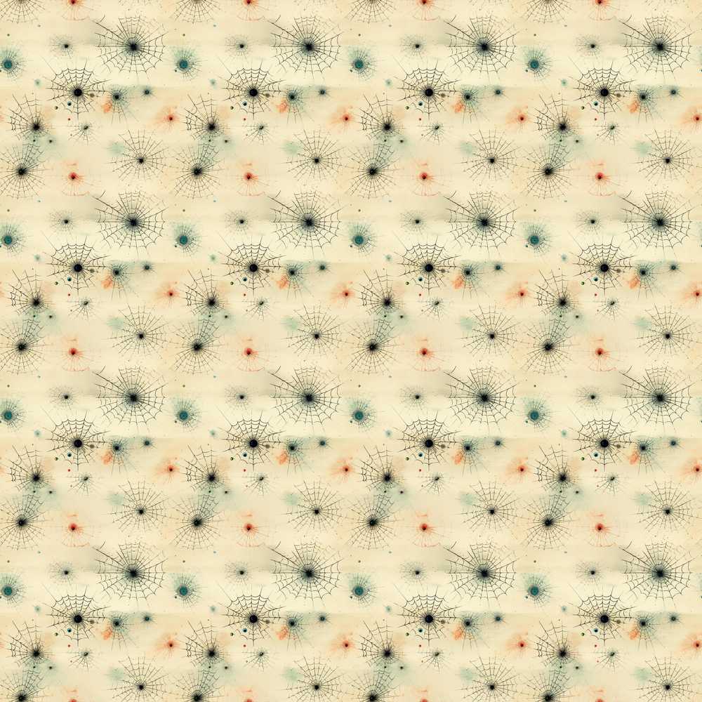 Minimal Spider Web Pattern with Subtle Color Accents