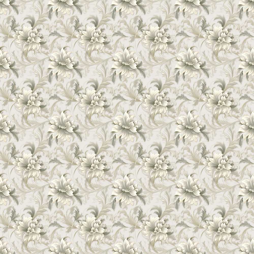 Elegant Beige Floral Vintage Wildflower Pattern Botanical