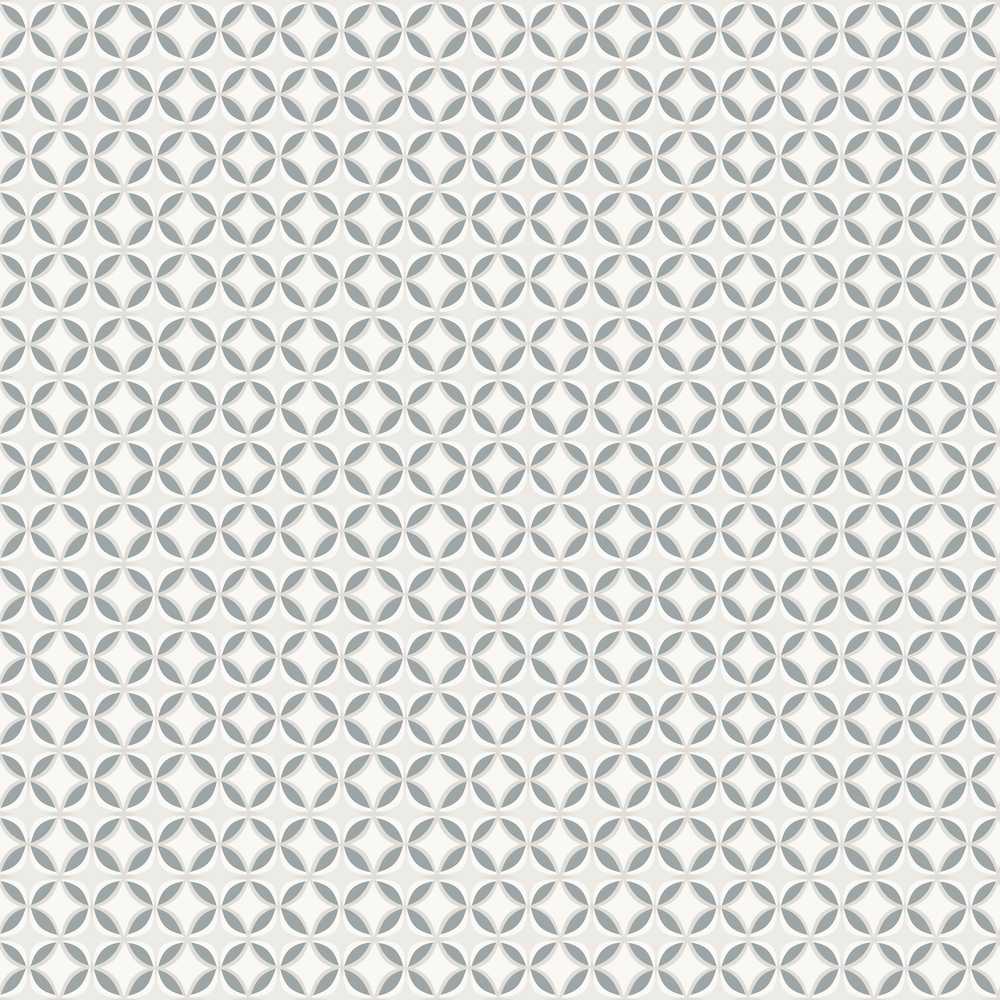 Soft Grey Geometric Circle Tile Repeat Pattern Decorative