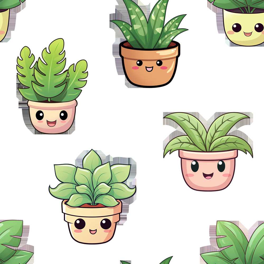 Cute Kawaii Succulent Plant Pots Minimal Grey Decorative
