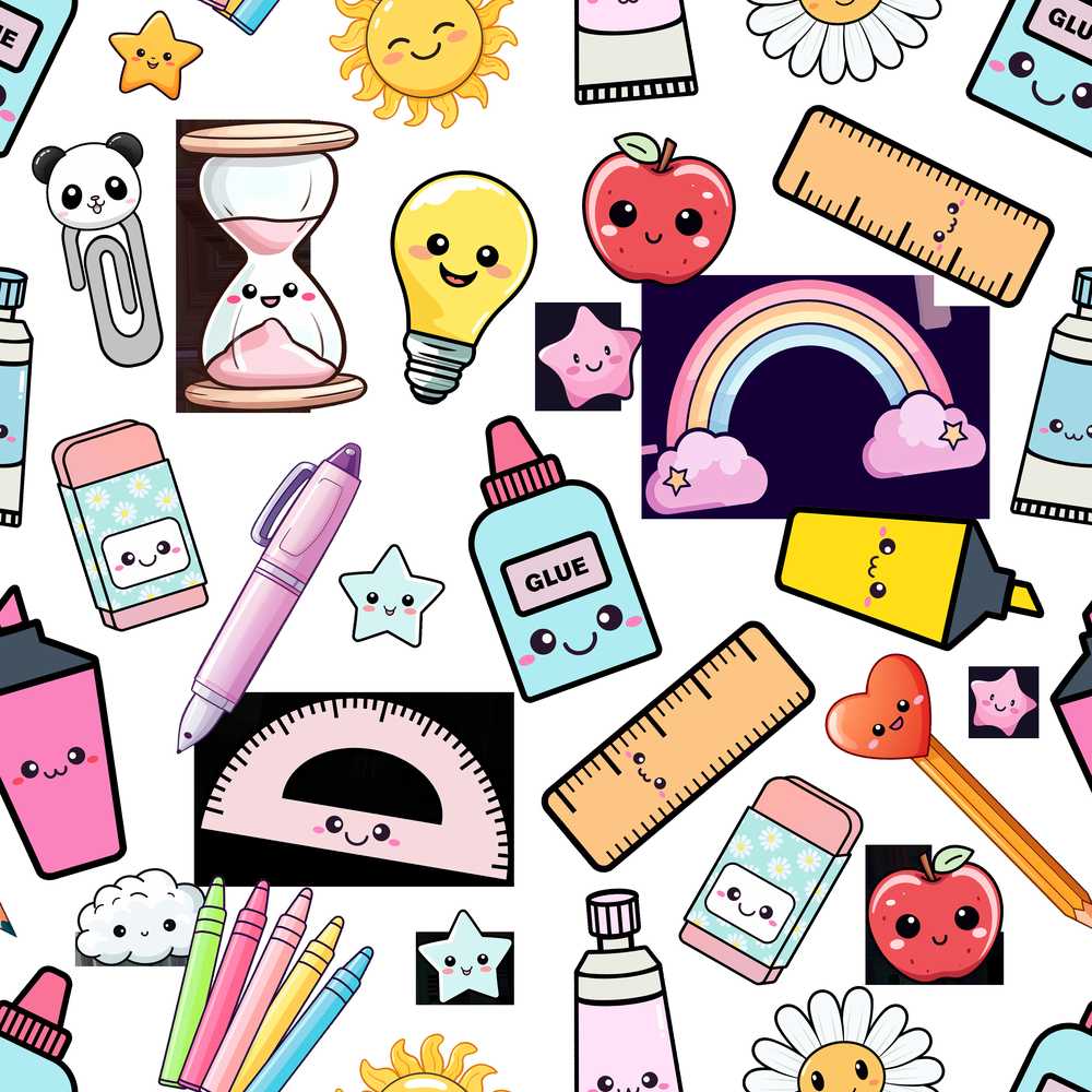 Cute Kawaii Creative School Supplies Mixed Fun Decorative