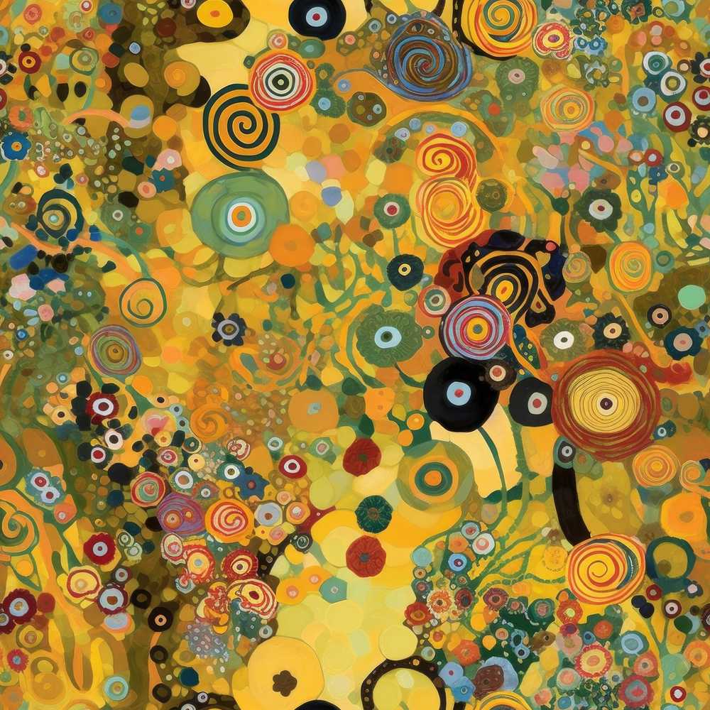 Abstract Colorful Floral Garden Artistic Modern Wildflower Pattern Botanical