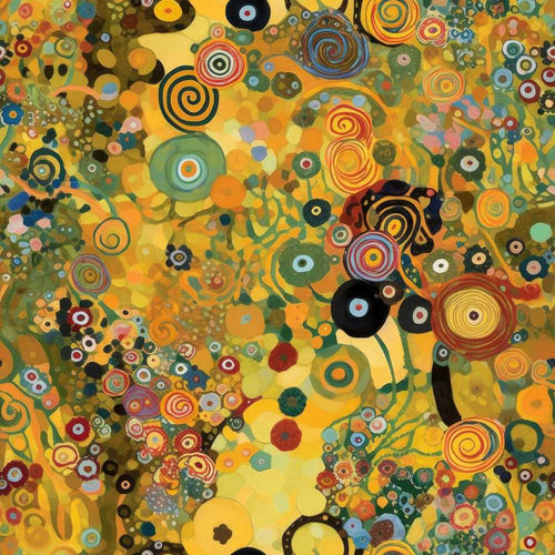 Abstract Colorful Floral Garden Artistic Modern Wildflower Pattern Botanical