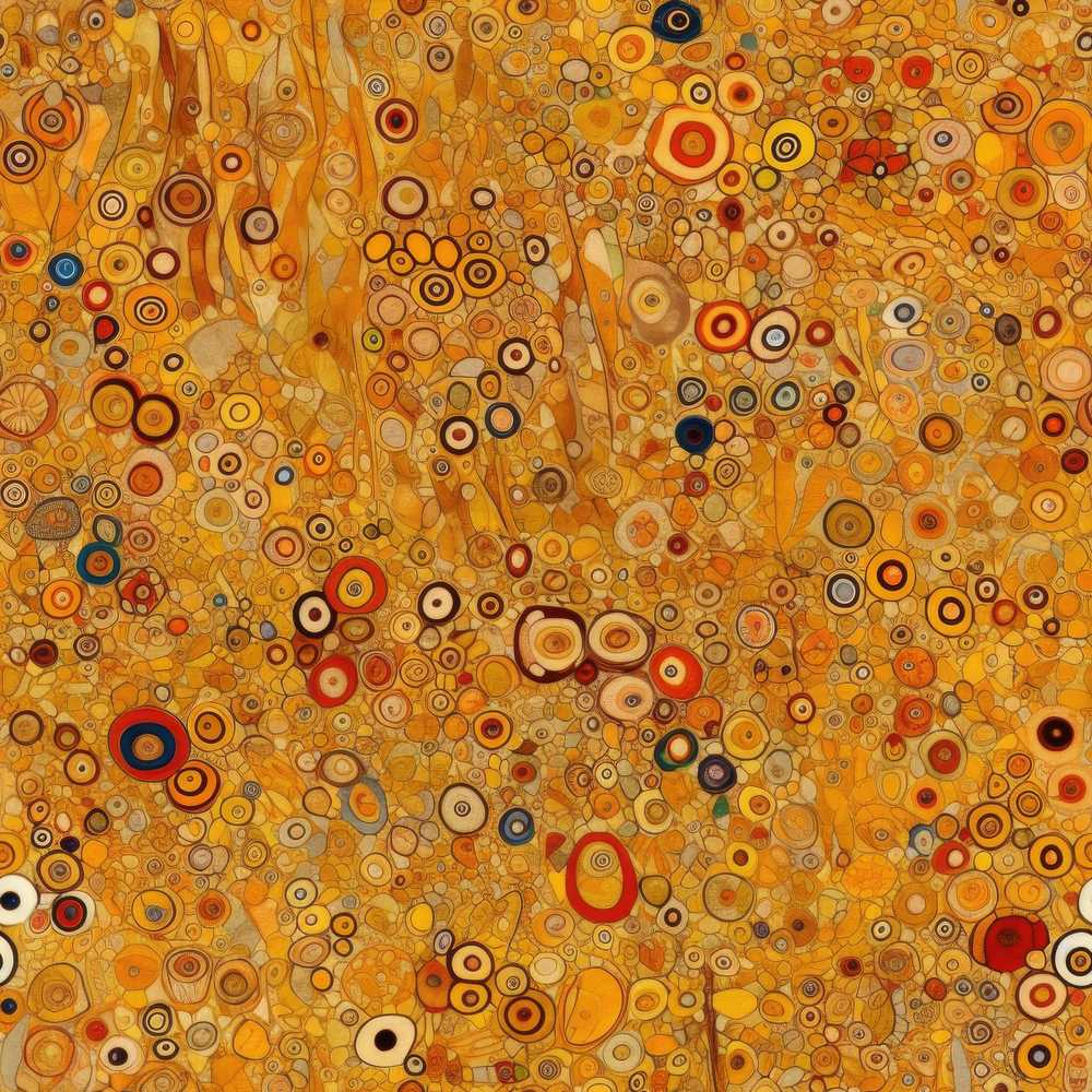 Warm Amber Abstract Circle Texture Dense Pattern Artistic