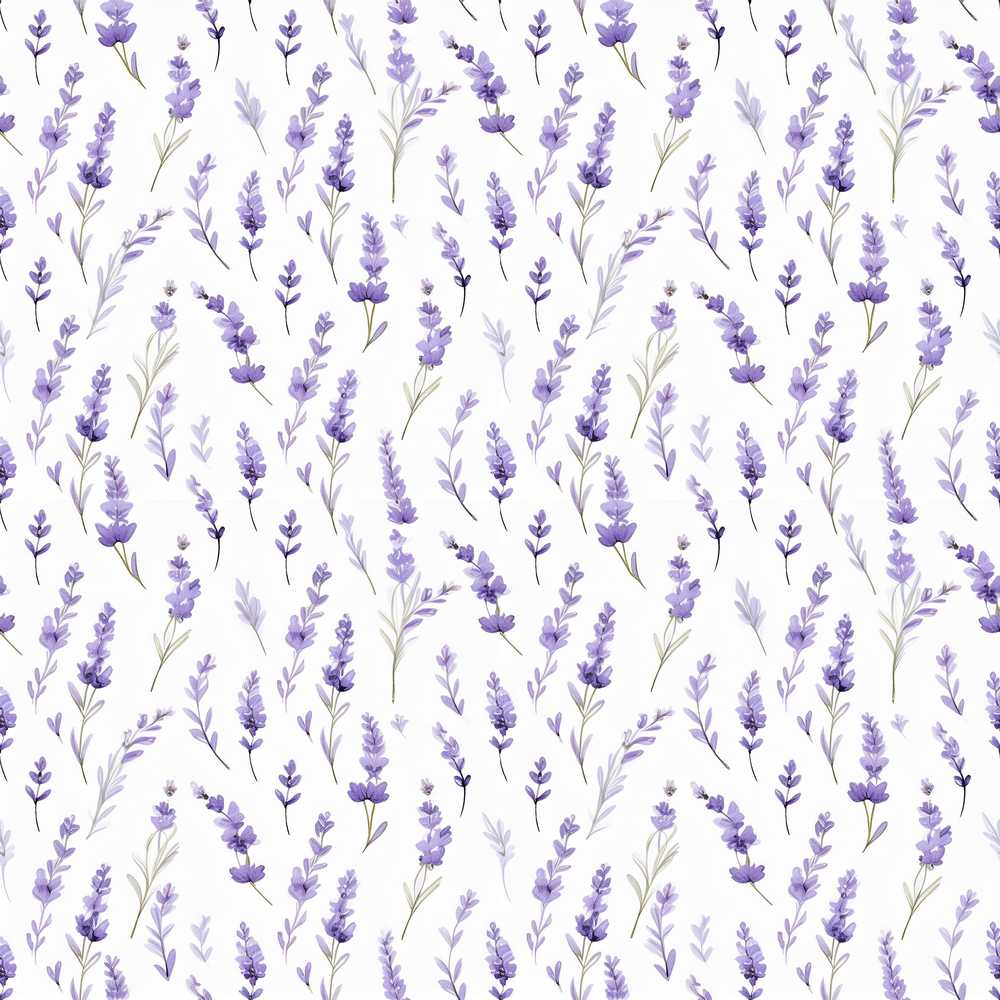 Lavender Floral Sprigs Soft Botanical Elegant Wildflower Pattern