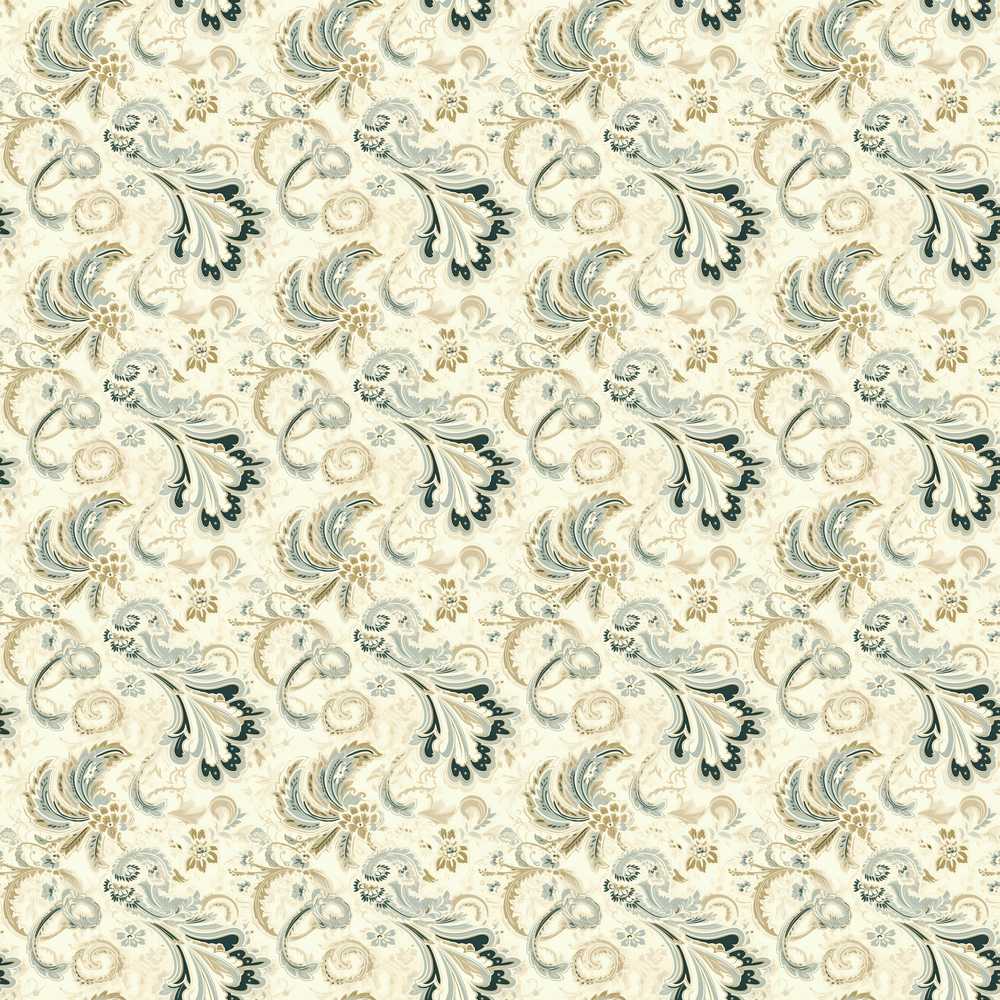Elegant Vintage Paisley Floral Ornamental Soft Neutral Wildflower Pattern