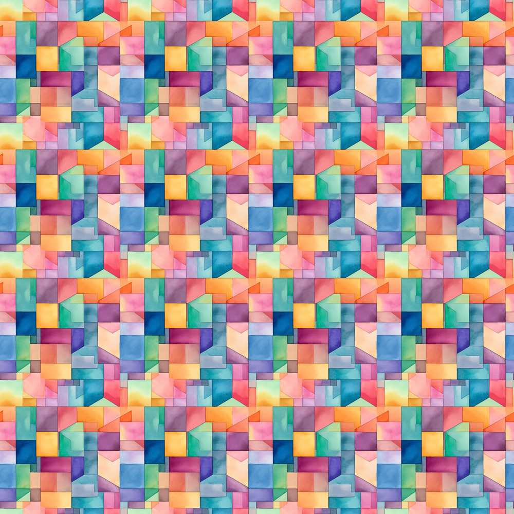 Abstract Geometric Blocks Soft Modern Art Texture Pattern