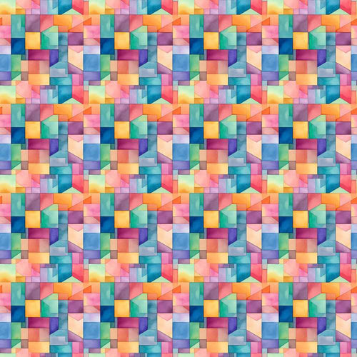 Abstract Geometric Blocks Soft Modern Art Texture Pattern
