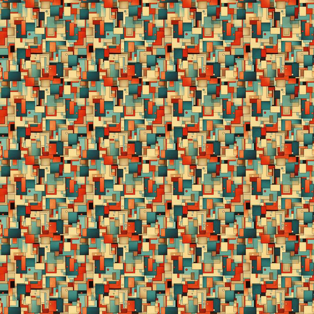 Bold Abstract Geometric Blocks Color Art Texture Pattern