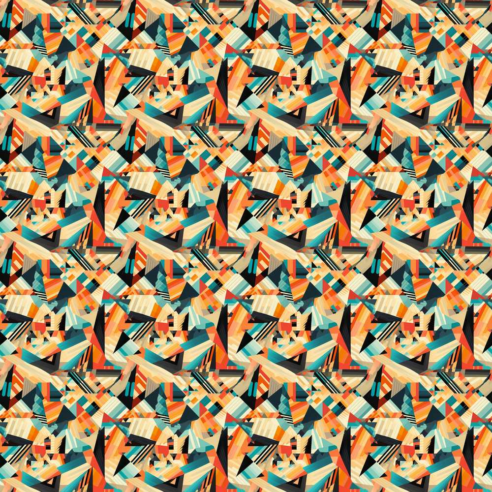Modern Abstract Linear Shapes Mid Century Art Texture