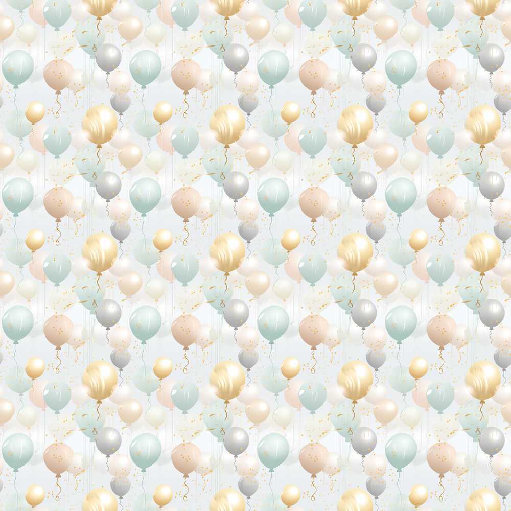 Elegant Pastel Balloon Party Neutral Celebration Background Decorative