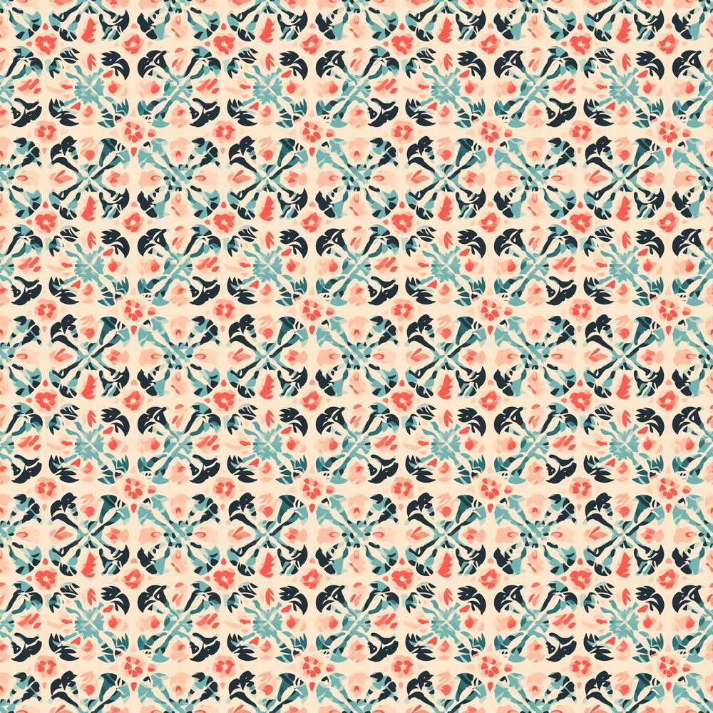 Soft Pastel Abstract Floral Leaf Wildflower Pattern Botanical